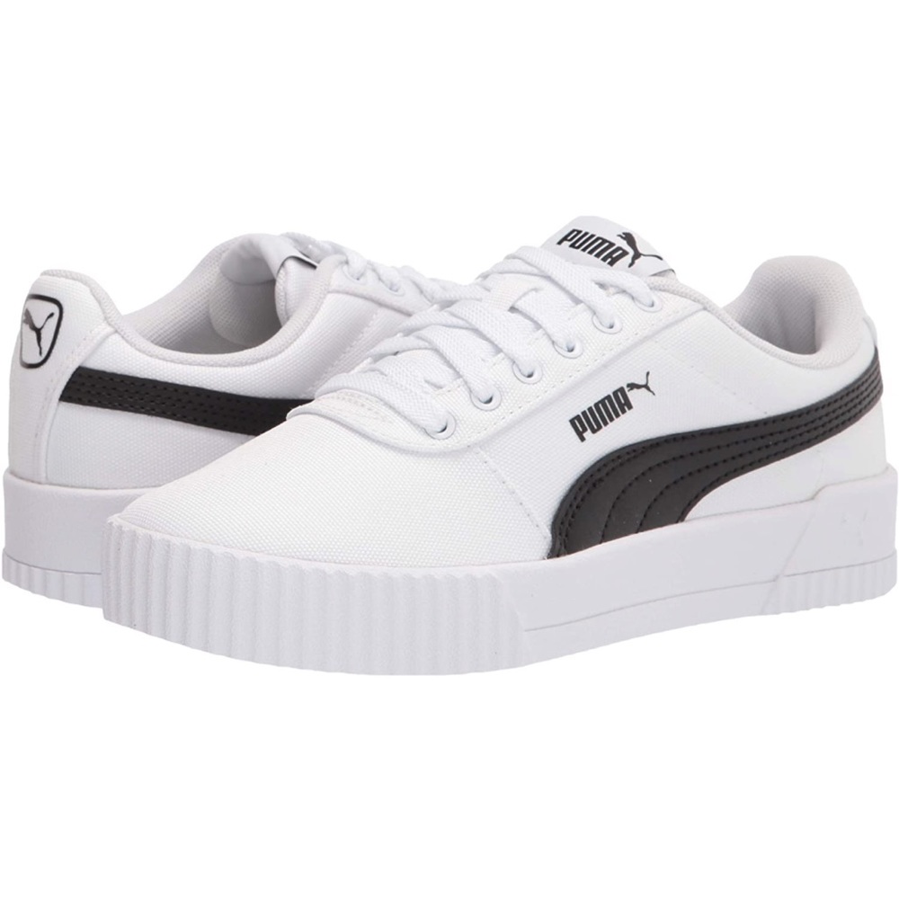 PUMA - NEW Carina Canvas White Court Sneakers Size 11